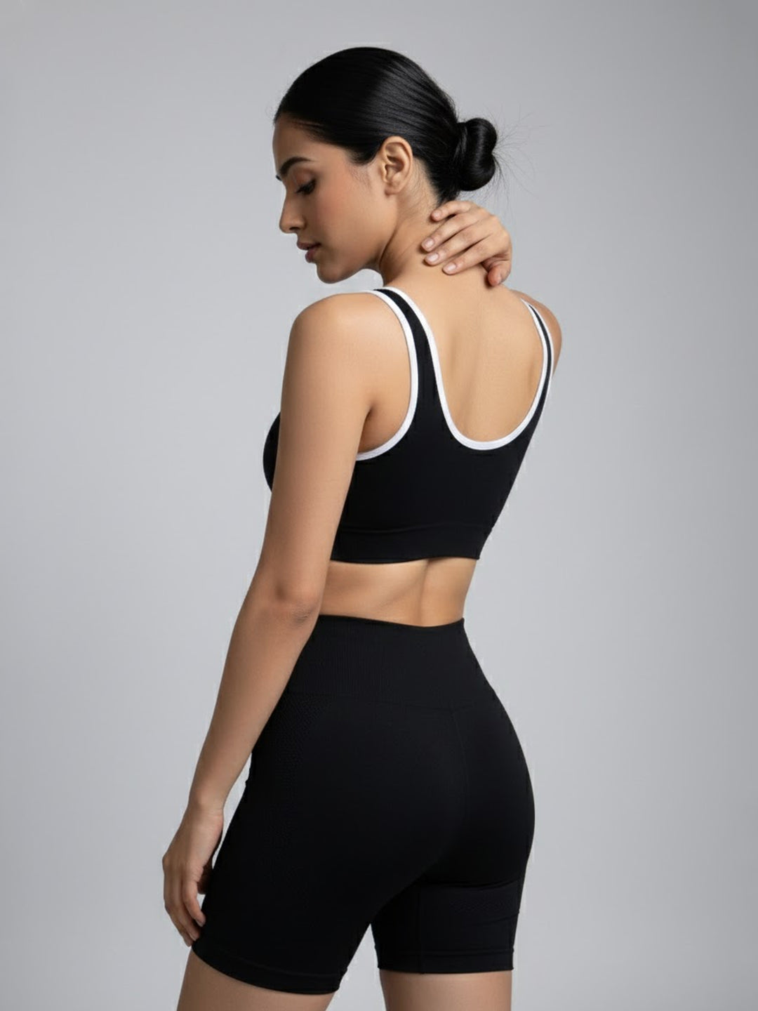 Sculptease Seamless Shorts & Edge Bra Matching Set – Black