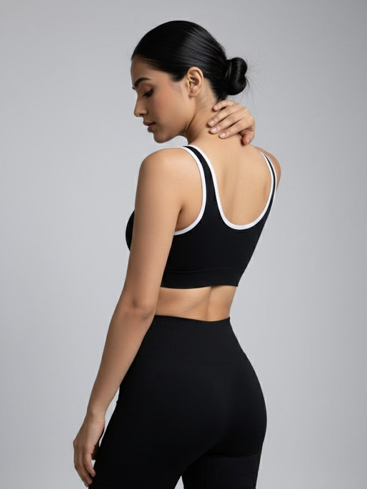 Edge Bra Seamless Medium Impact – Black